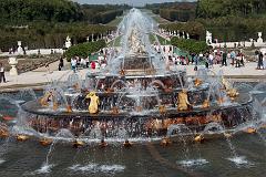 
Paris Versailles Latona Fountain With Gardens Behind
